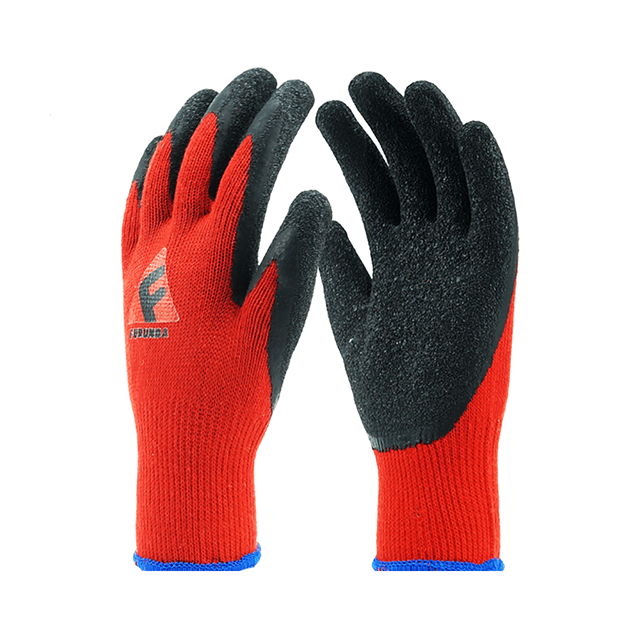 Gants enduits de latex avec doublure en polyester de calibre 10