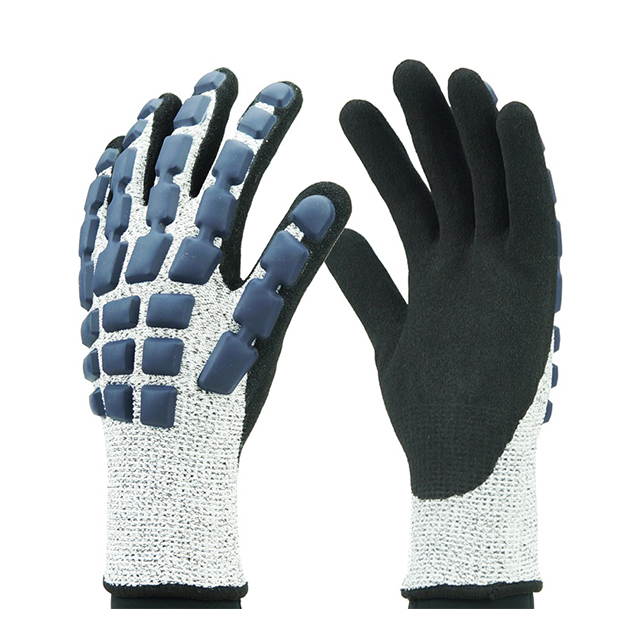 Gants trempés en nitrile anti-collision TPR HPPE Shell TPR de calibre 13