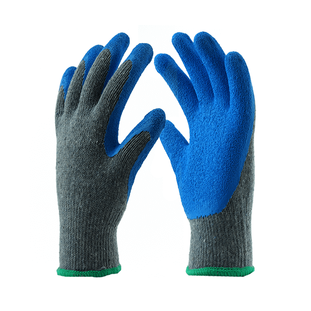 Gants enduits de latex avec doublure en polyester de calibre 10