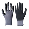 Gants enduits de mousse de latex avec doublure en polyester gris calibre 13