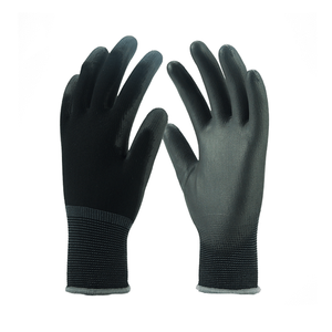 Gants enduits de PU avec doublure en polyester/nylon de calibre 13