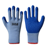 Gants enduits de rides de latex de doublure de fil 21S de calibre 10 5 fils