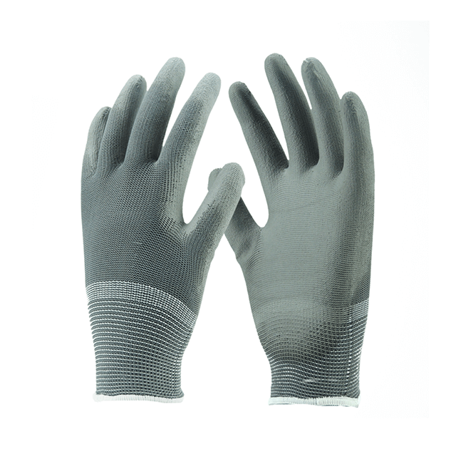 Gants antistatiques enduits de PU avec doublure en polyester/nylon de calibre 13