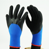 Gants enduits de mousse de latex 3/4 avec doublure en polyester de calibre 13